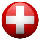 Le drapeau Suisse sous forme ronde