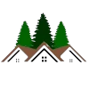 Auberge avec 3 Sapins à l'arrière